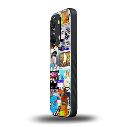 y2k collage aesthetic back phone cover | glass case for oneplus nord 3