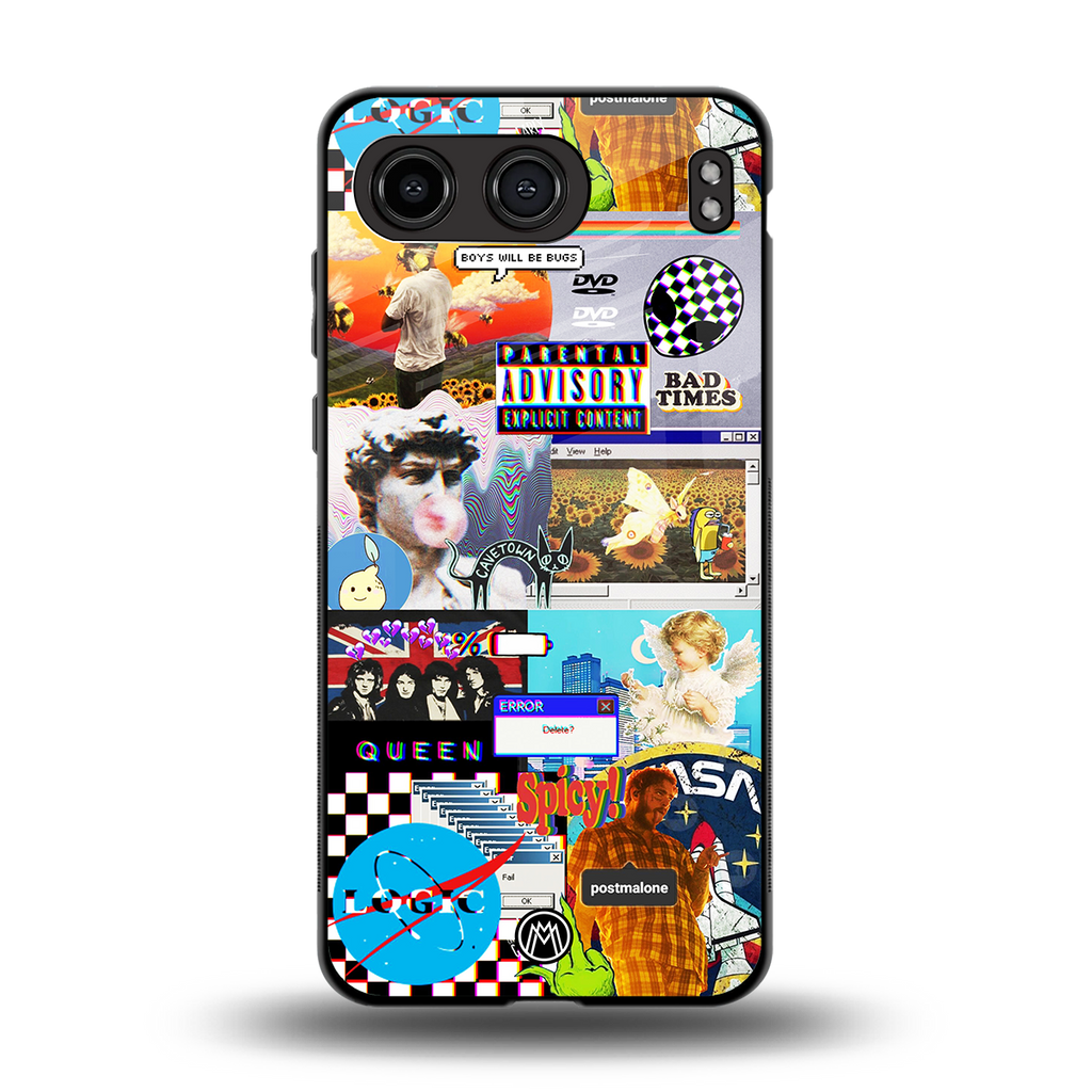 y2k collage aesthetic back phone cover | glass case for oneplus nord 4