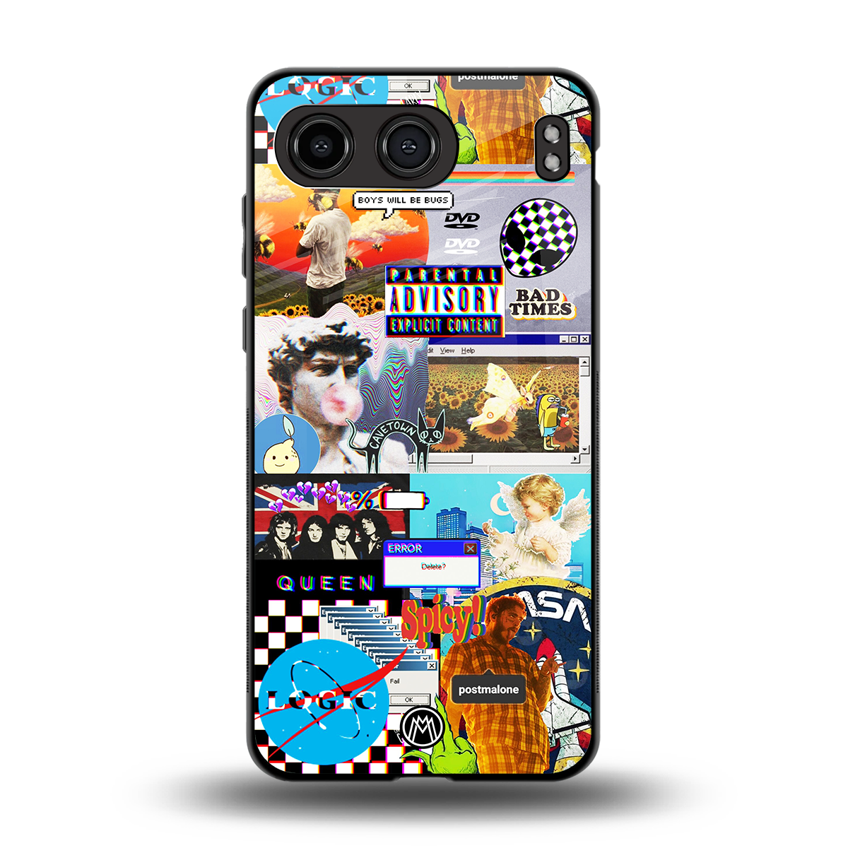 y2k collage aesthetic back phone cover | glass case for oneplus nord 4