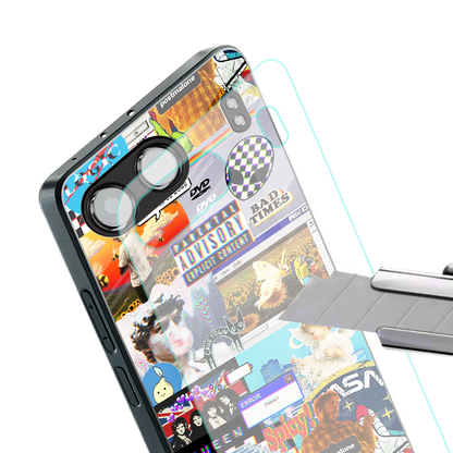 y2k collage aesthetic back phone cover | glass case for oneplus nord 4
