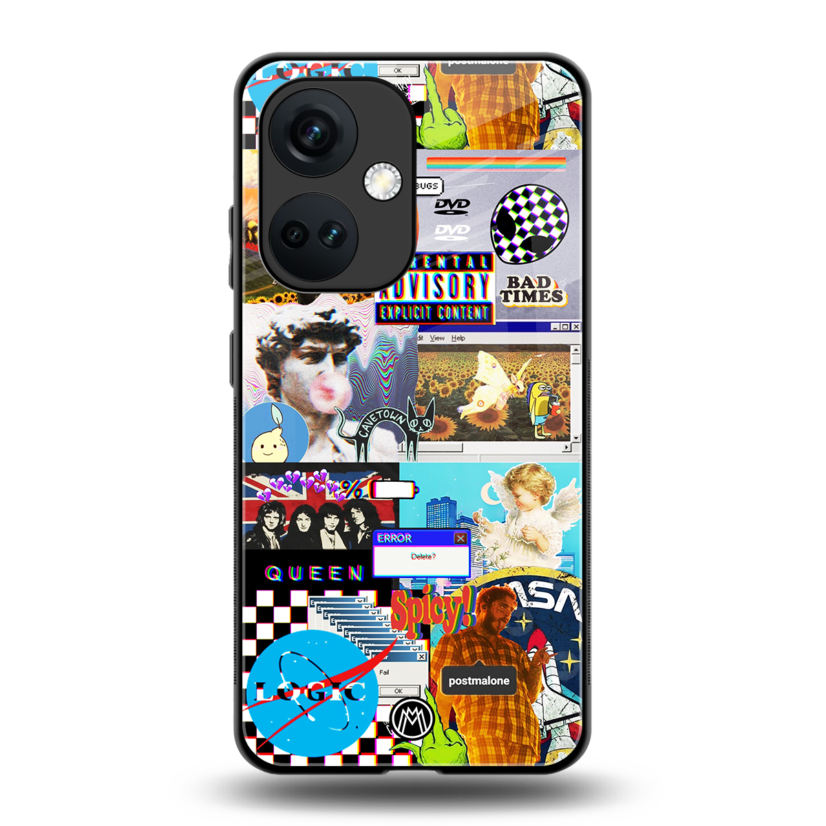 y2k collage aesthetic back phone cover | glass case for oneplus nord ce 3