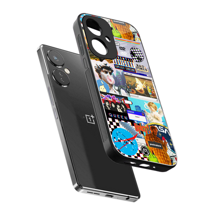 y2k collage aesthetic back phone cover | glass case for oneplus nord ce 3