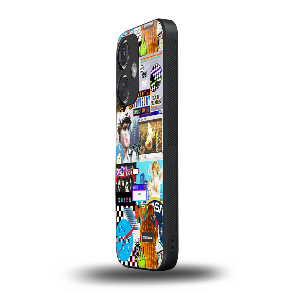 y2k collage aesthetic back phone cover | glass case for oneplus nord ce 3
