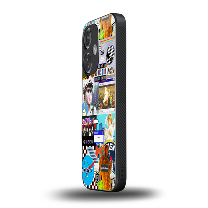 y2k collage aesthetic back phone cover | glass case for oneplus nord ce 3