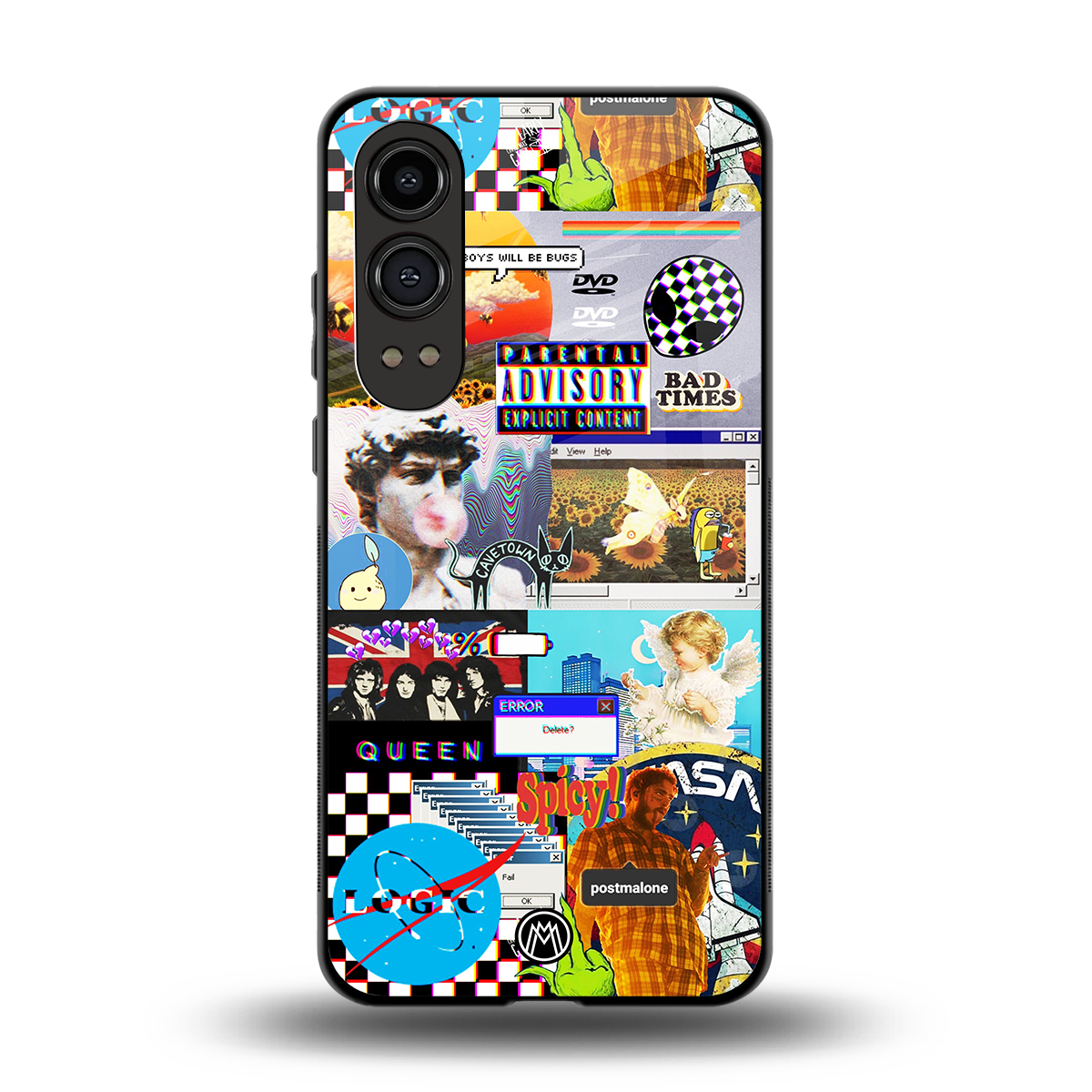 y2k collage aesthetic back phone cover | glass case for oneplus nord ce 4 lite