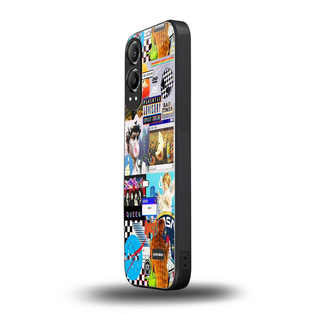 y2k collage aesthetic back phone cover | glass case for oneplus nord ce 4 lite