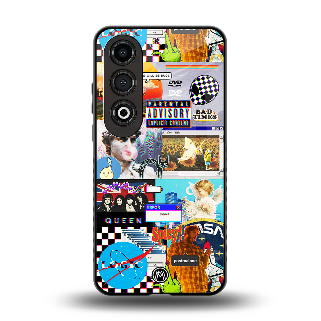 y2k collage aesthetic back phone cover | glass case for oneplus nord ce 4