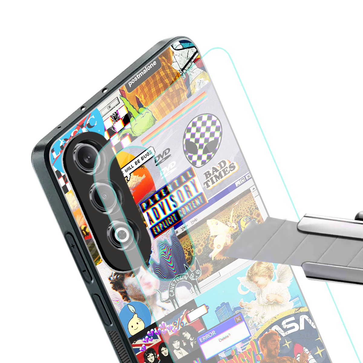 y2k collage aesthetic back phone cover | glass case for oneplus nord ce 4