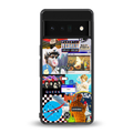y2k collage aesthetic back phone cover | glass case for google pixel 6 pro