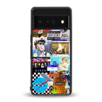 y2k collage aesthetic back phone cover | glass case for google pixel 6 pro
