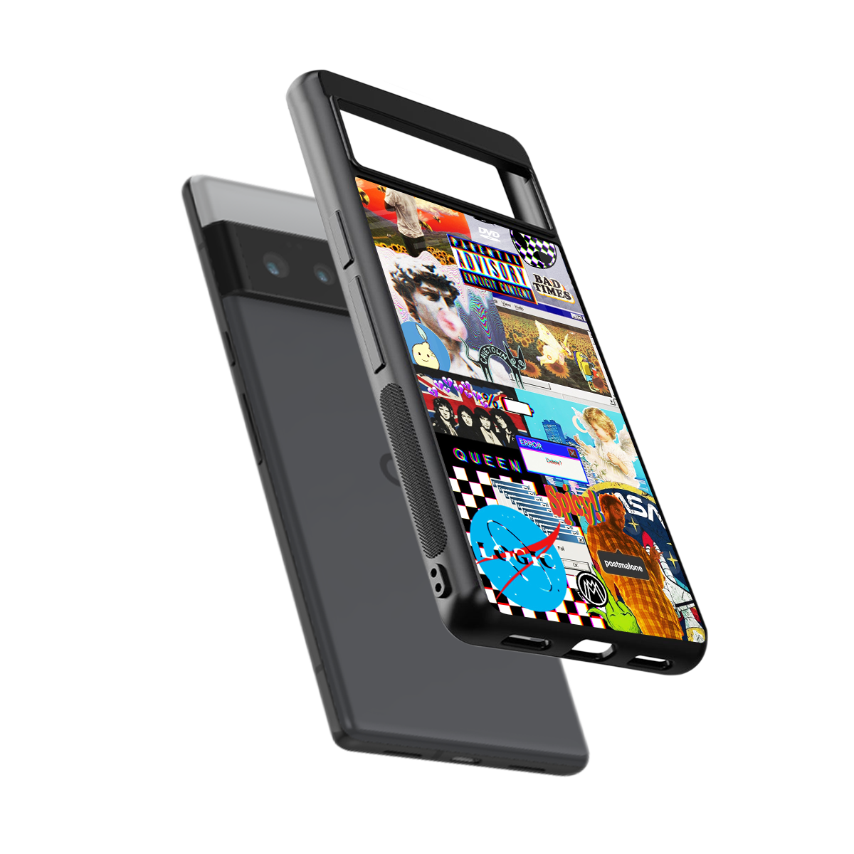 y2k collage aesthetic back phone cover | glass case for google pixel 6 pro