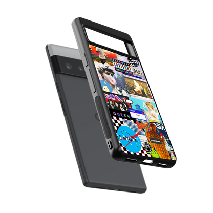 y2k collage aesthetic back phone cover | glass case for google pixel 6 pro