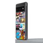 y2k collage aesthetic back phone cover | glass case for google pixel 6 pro