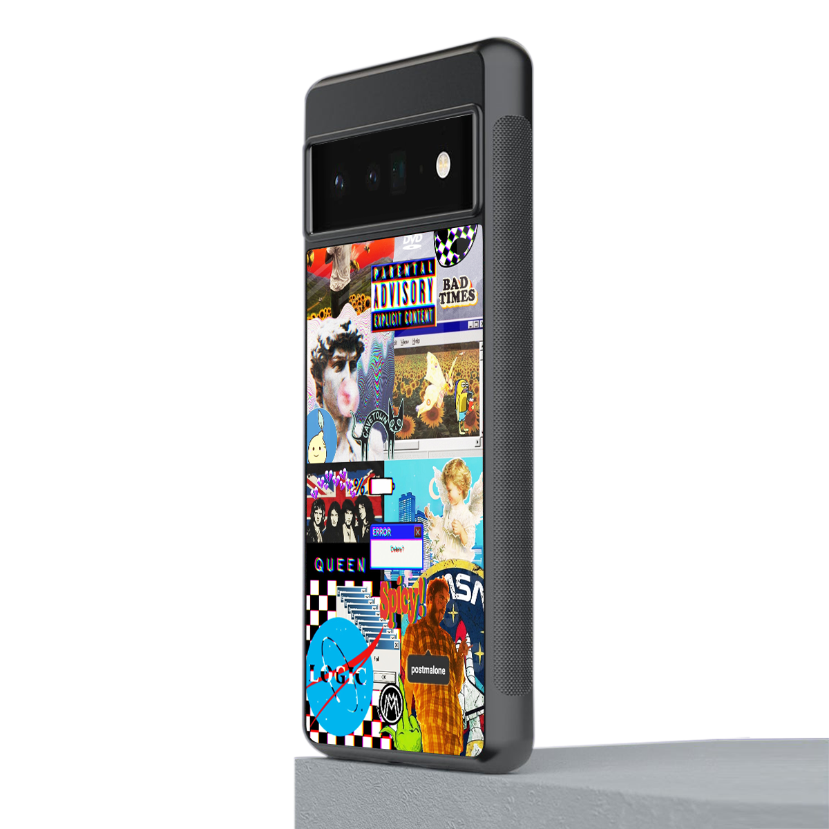 y2k collage aesthetic back phone cover | glass case for google pixel 6 pro