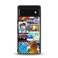 y2k collage aesthetic back phone cover | glass case for google pixel 6