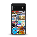 y2k collage aesthetic back phone cover | glass case for google pixel 6