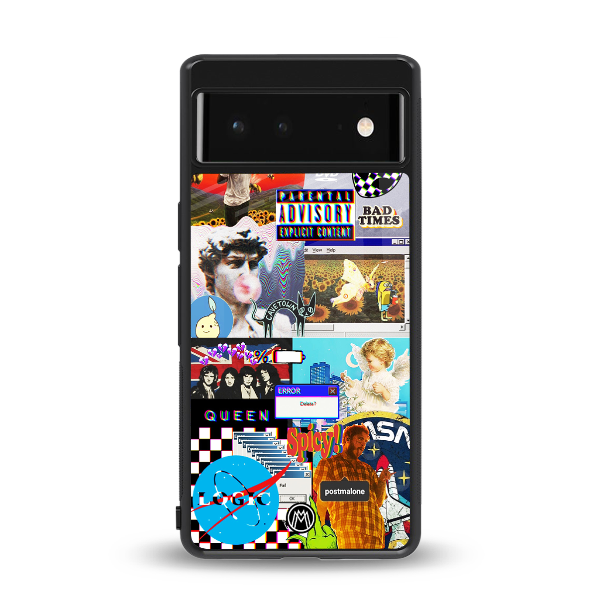 y2k collage aesthetic back phone cover | glass case for google pixel 6