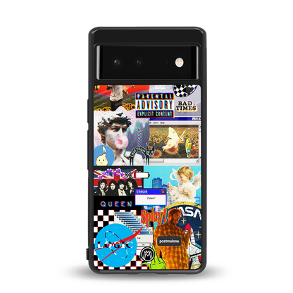 y2k collage aesthetic back phone cover | glass case for Google Pixel 6A