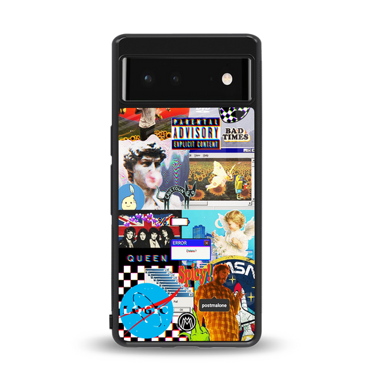 y2k collage aesthetic back phone cover | glass case for Google Pixel 6A