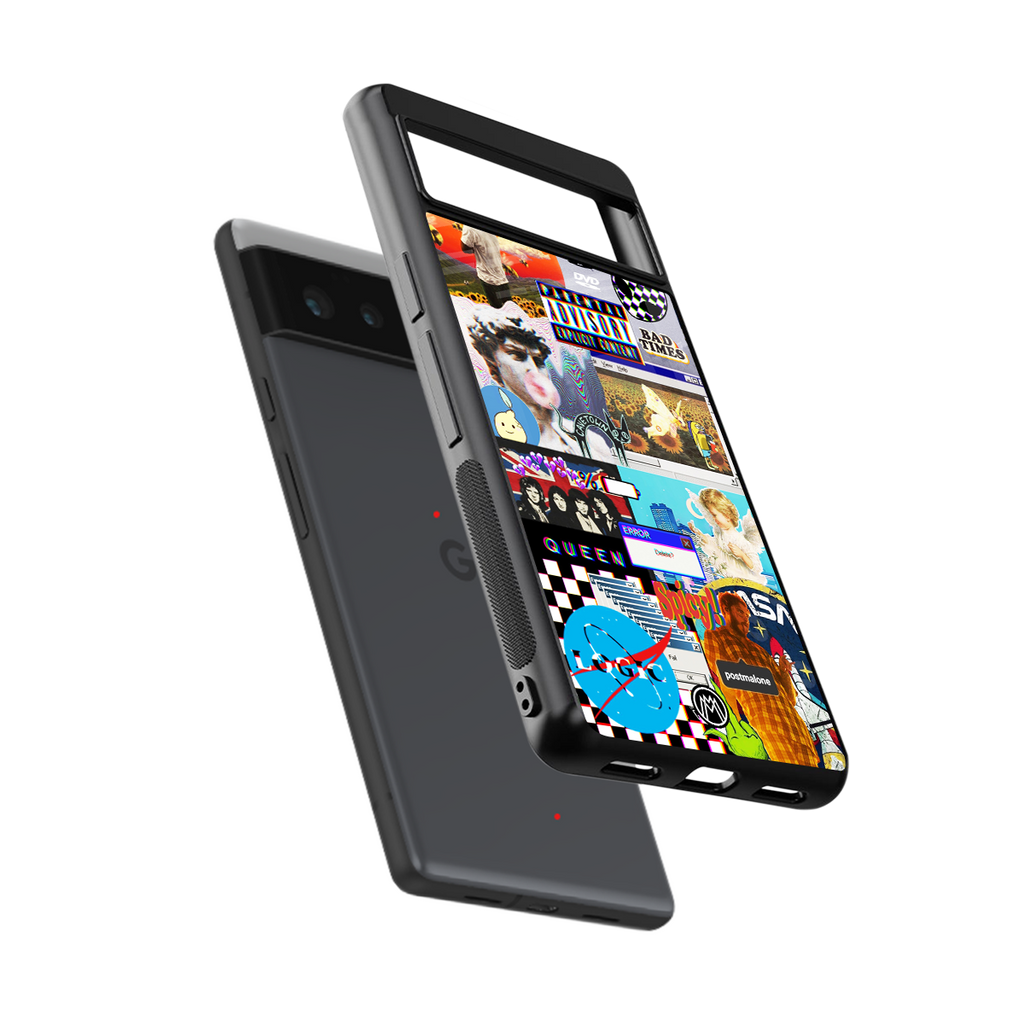 y2k collage aesthetic back phone cover | glass case for Google Pixel 6A