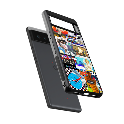 y2k collage aesthetic back phone cover | glass case for Google Pixel 6A