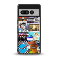 y2k collage aesthetic back phone cover | glass case for google pixel 7 pro