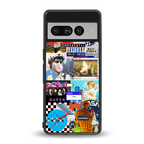 y2k collage aesthetic back phone cover | glass case for google pixel 7 pro