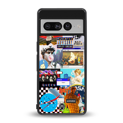 y2k collage aesthetic back phone cover | glass case for google pixel 7 pro