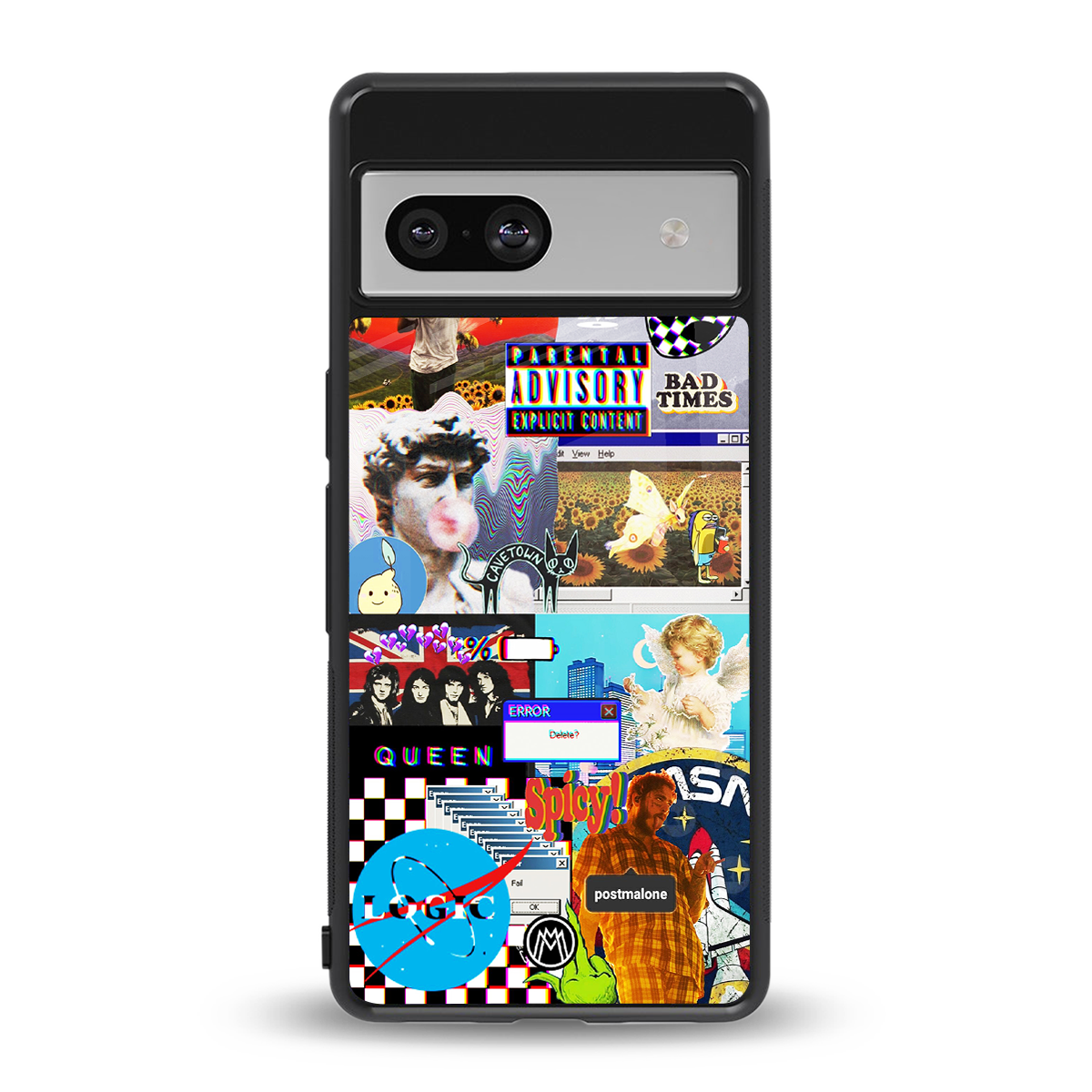 y2k collage aesthetic back phone cover | glass case for Google Pixel 7