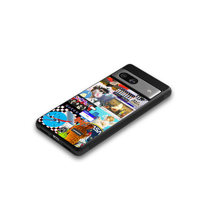 y2k collage aesthetic back phone cover | glass case for Google Pixel 7