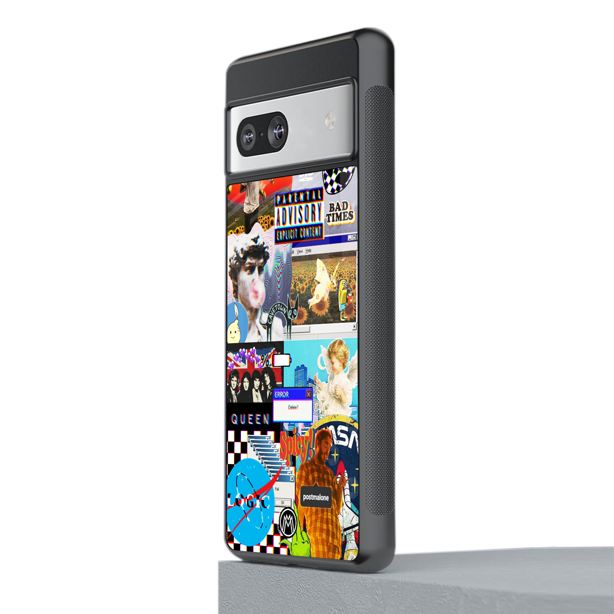 y2k collage aesthetic back phone cover | glass case for Google Pixel 7