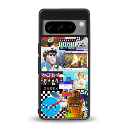 y2k collage aesthetic back phone cover | glass case for google pixel 8 pro