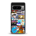 y2k collage aesthetic back phone cover | glass case for google pixel 8 pro