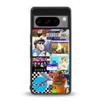 y2k collage aesthetic back phone cover | glass case for google pixel 8 pro