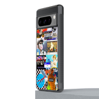 y2k collage aesthetic back phone cover | glass case for google pixel 8 pro