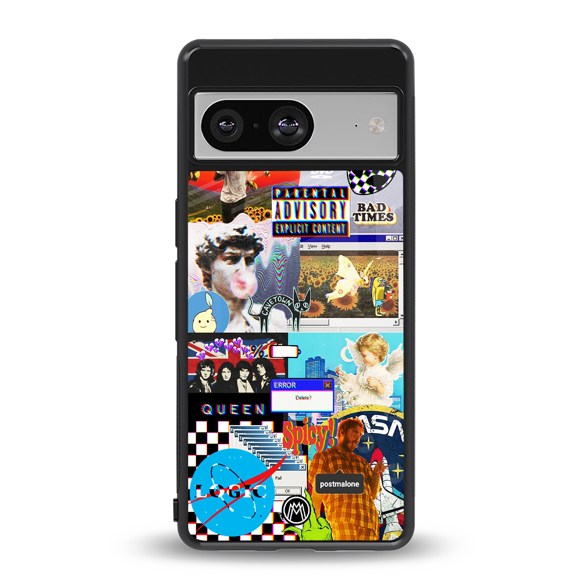 y2k collage aesthetic back phone cover | glass case for Google Pixel 8