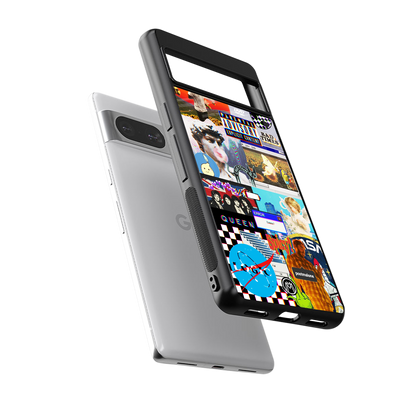 y2k collage aesthetic back phone cover | glass case for Google Pixel 8