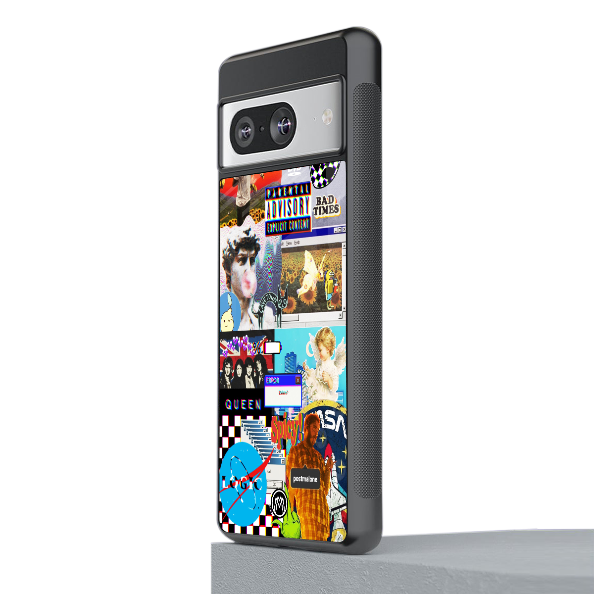 y2k collage aesthetic back phone cover | glass case for Google Pixel 8