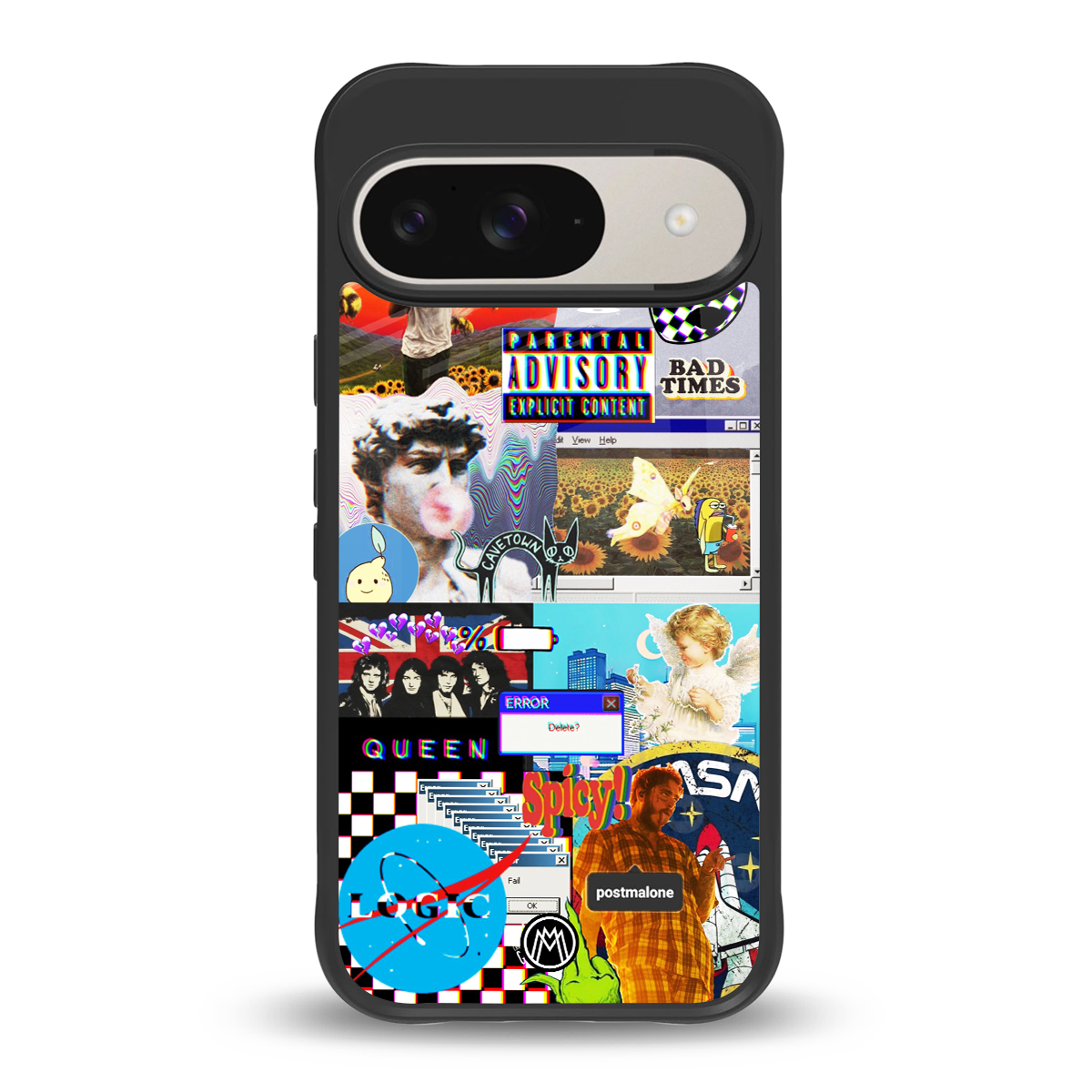 y2k collage aesthetic back phone cover | glass case for google pixel 9