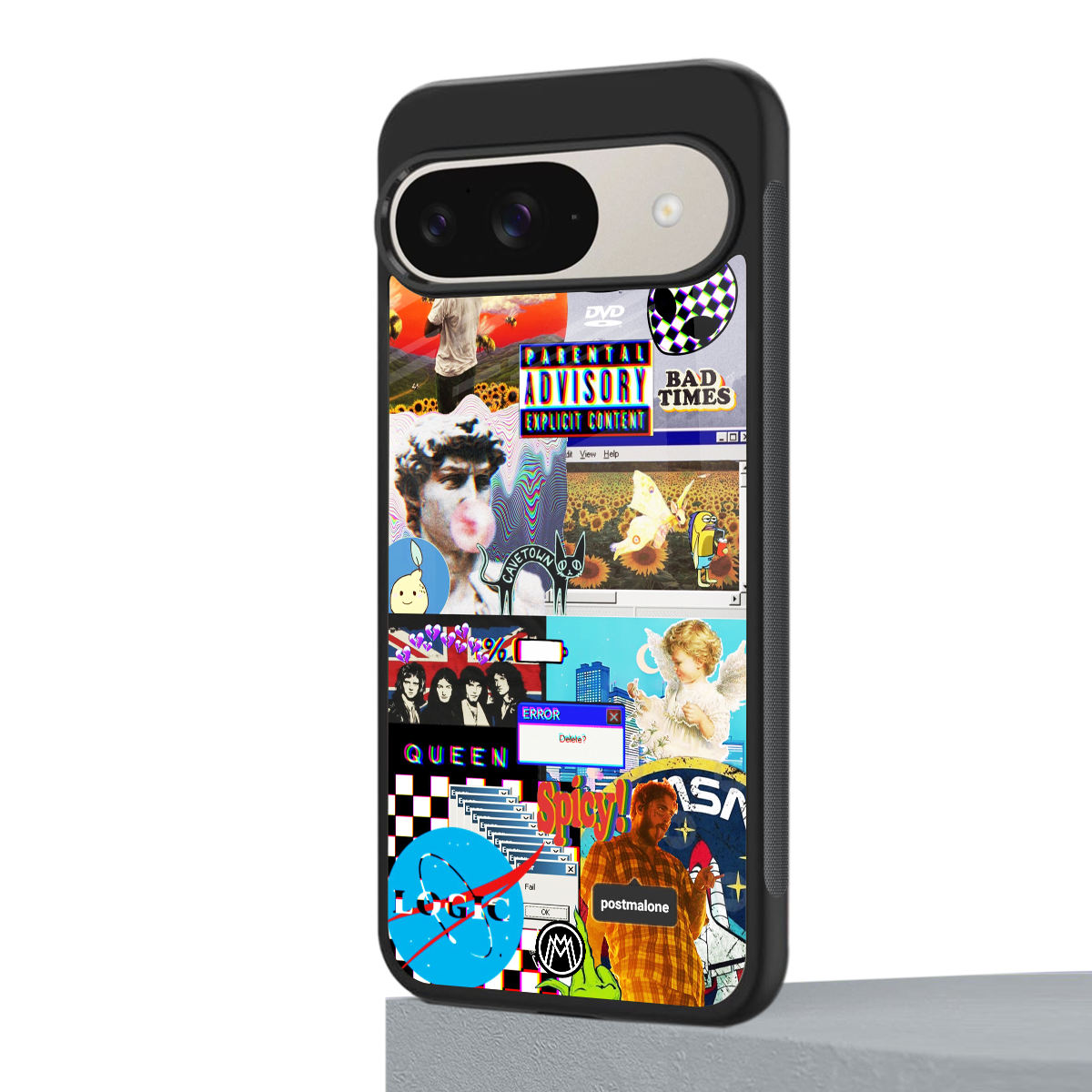 y2k collage aesthetic back phone cover | glass case for google pixel 9
