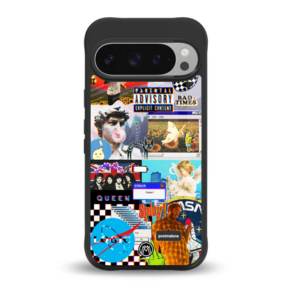 y2k collage aesthetic back phone cover | glass case for google pixel 9 pro