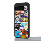 y2k collage aesthetic back phone cover | glass case for google pixel 9 pro