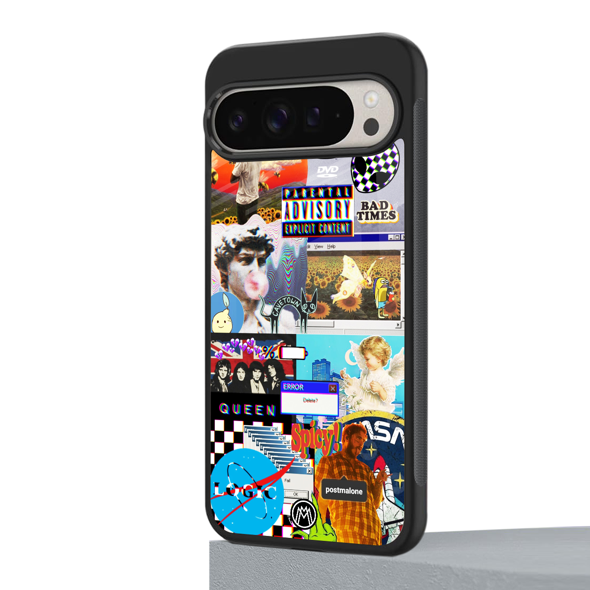 y2k collage aesthetic back phone cover | glass case for google pixel 9 pro xl