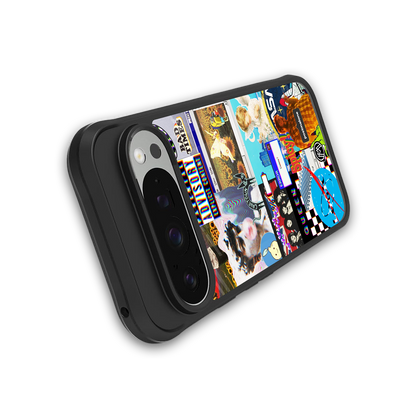 y2k collage aesthetic back phone cover | glass case for google pixel 9 pro