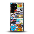 y2k collage aesthetic back phone cover | glass case for samsung galaxy s23 ultra