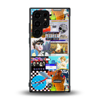 y2k collage aesthetic back phone cover | glass case for samsung galaxy s23 ultra