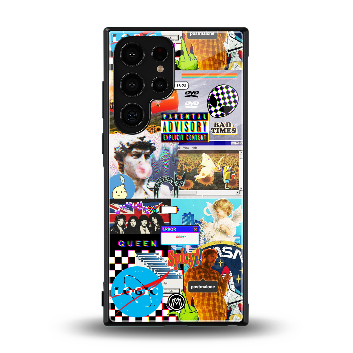 y2k collage aesthetic back phone cover | glass case for samsung galaxy s23 ultra
