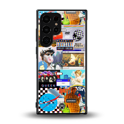 y2k collage aesthetic back phone cover | glass case for samsung galaxy s23 ultra