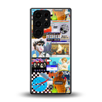 y2k collage aesthetic back phone cover | glass case for samsung galaxy s25 ultra