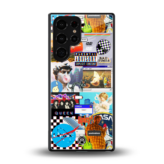 y2k collage aesthetic back phone cover | glass case for samsung galaxy s25 ultra